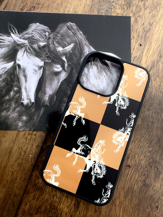 Western Checkered Phone Case