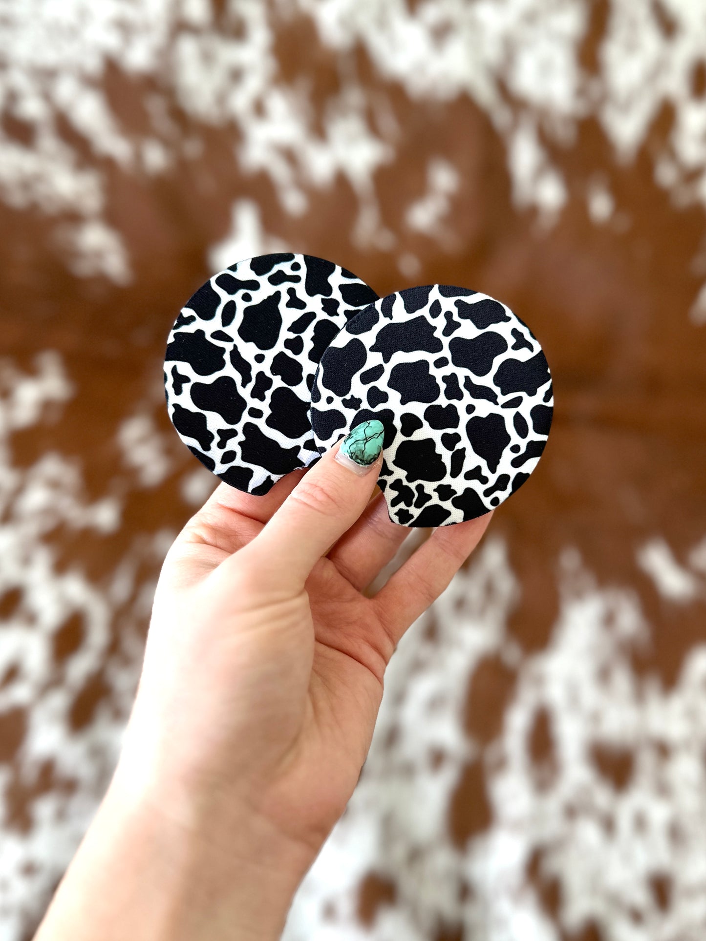 Cow Print Car Coaster