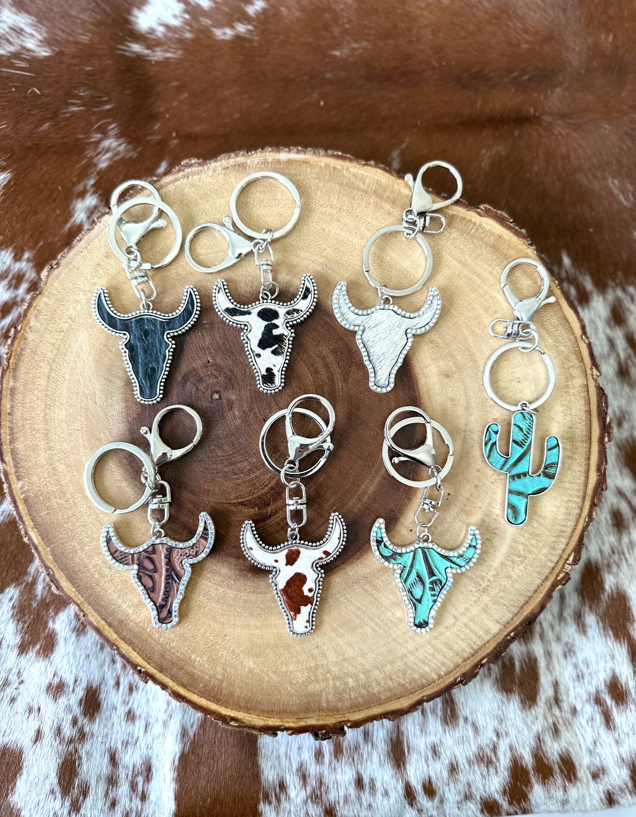 Bull Skull Keychains