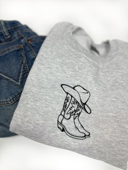 "Cowboy Boots" Embroidered