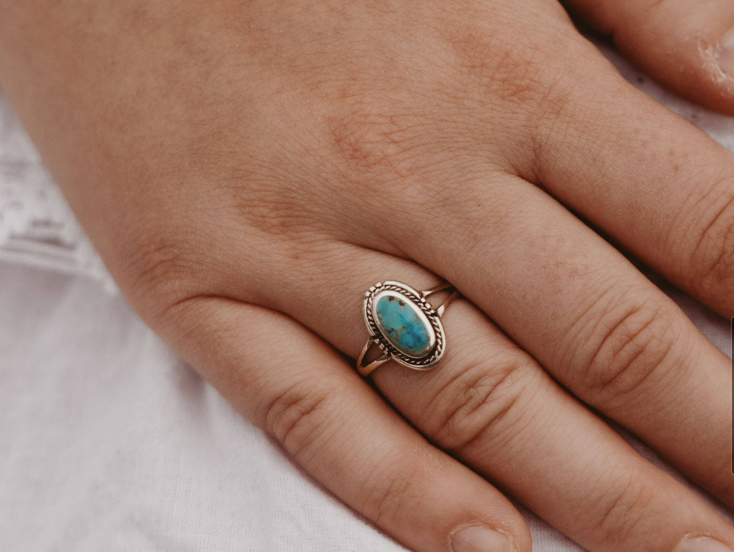 Genuine Turquoise Stone Ring #25