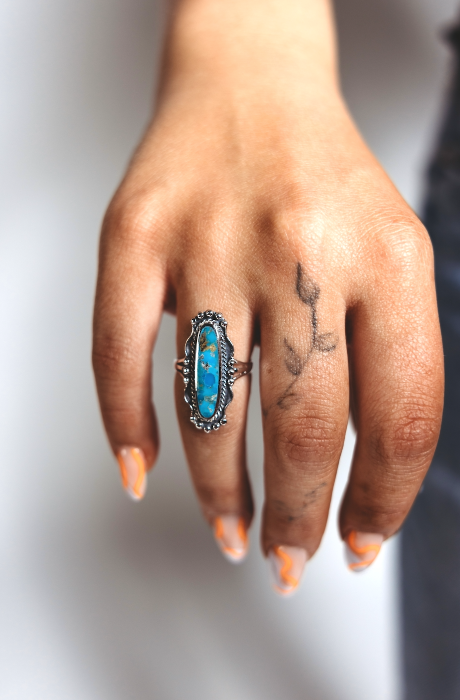 Genuine Turquoise Stone Ring #28