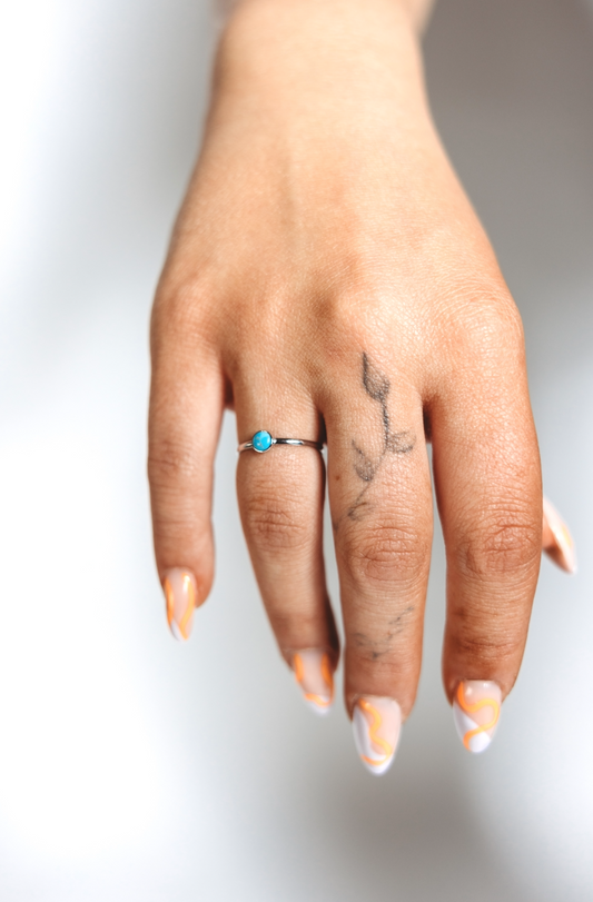 Genuine Turquoise Stone Ring #17