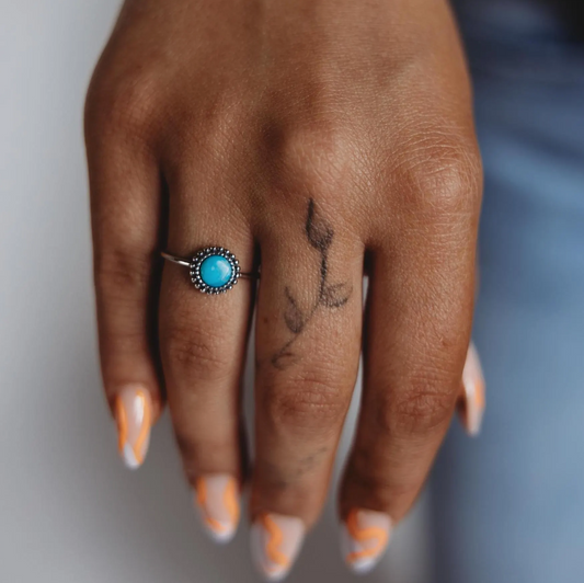 Genuine Turquoise Stone Ring #5