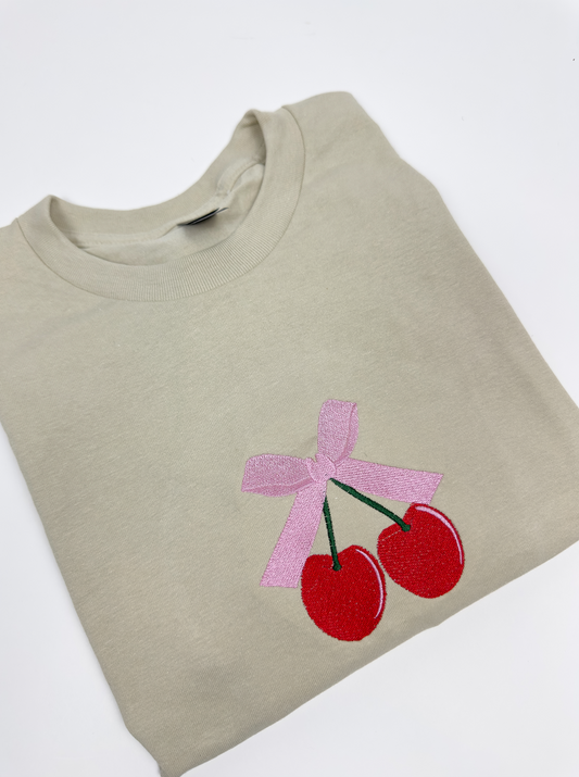 "Cherries" Embroidered